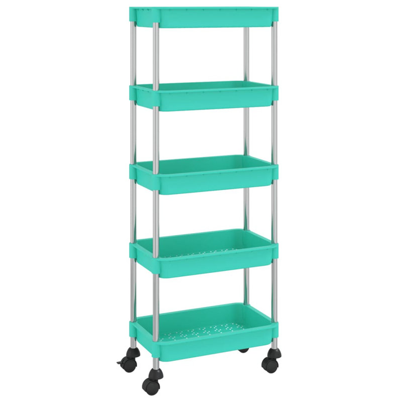 Petillo Kitchen Cart, Turquoise