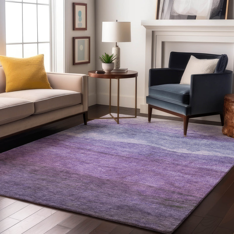 Tapis à rayures Mehara AMF1699 lavable à la machine de qualité supérieure, Rectangle 10 pi x 14 pi