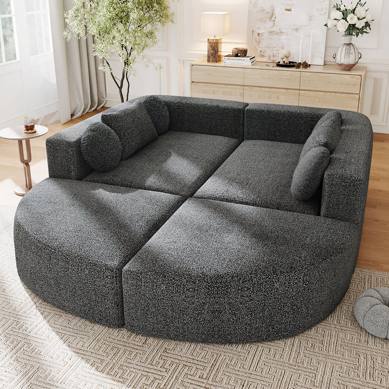 Canapé modulaire Boneless Couch, Noir