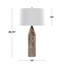 Lampe de table en métal 30 po avec finition en faux marbre Jevgeni - ensemble de 2