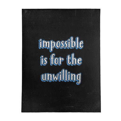 Tapis en poly-chenille style tableau noir impossible