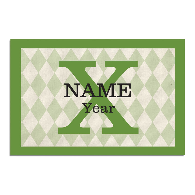 Tapis d'entrée antidérapant 27 po x 18 po Deshawnte Family Pride, Oui