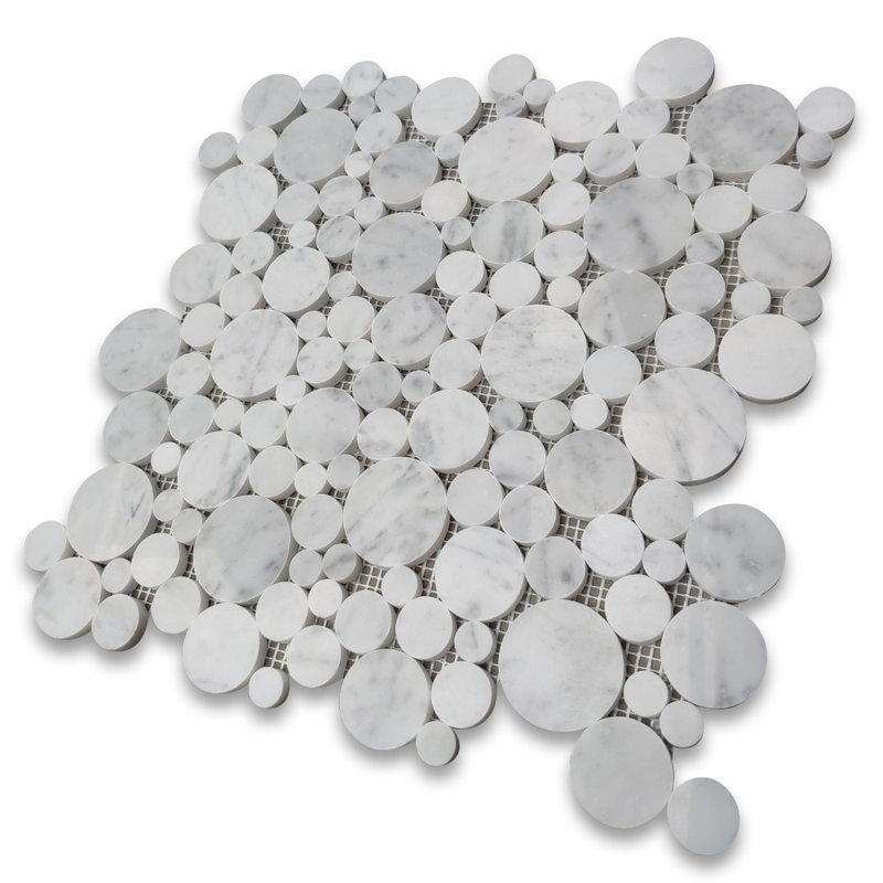 12" x 12" Marble Penny Round Mosaic Floor Use Tile