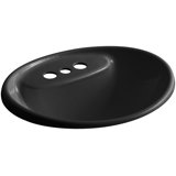 Tides Metal Oval Drop-In Bathroom Sink with Overflow