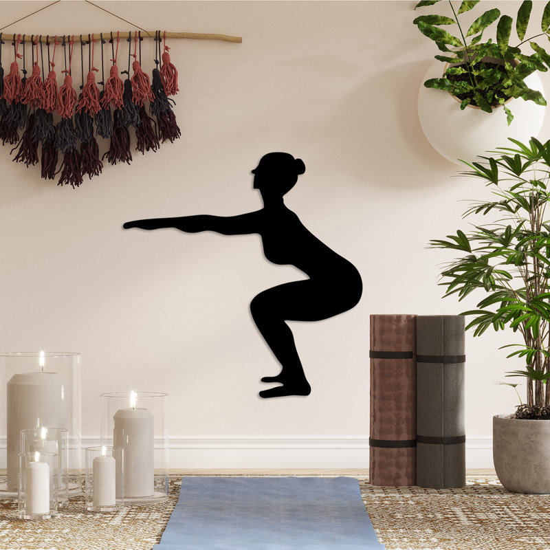 Decorative Metal Wall Accessory, Black, 21.3 x 21.7 inches | 100% Metal, Thickness: 0.06 inches | Stylish & Durable Design for Home Decor, Ideal for Living Room & Office Spaces, Modern Aesthetic