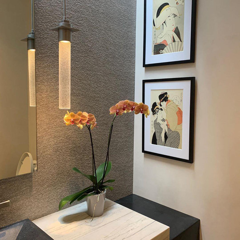 Airis 1-Light Single Cylinder Pendant, Bronze, 19.5" - 64.5"