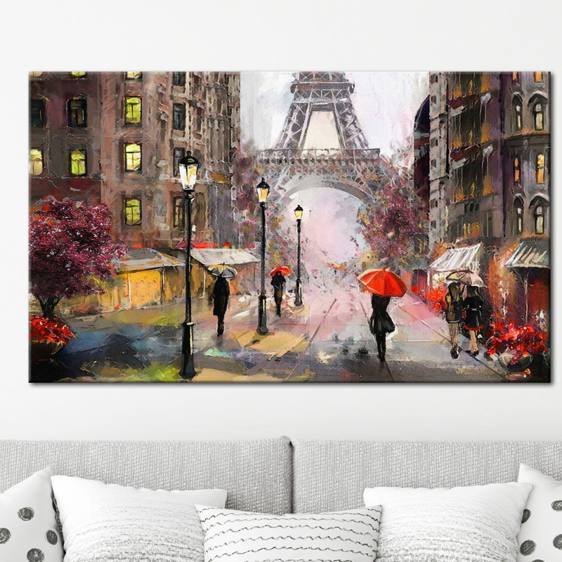 Paris - reproduction sur toile tendue, H 18 po x l 30 po x P 1 po