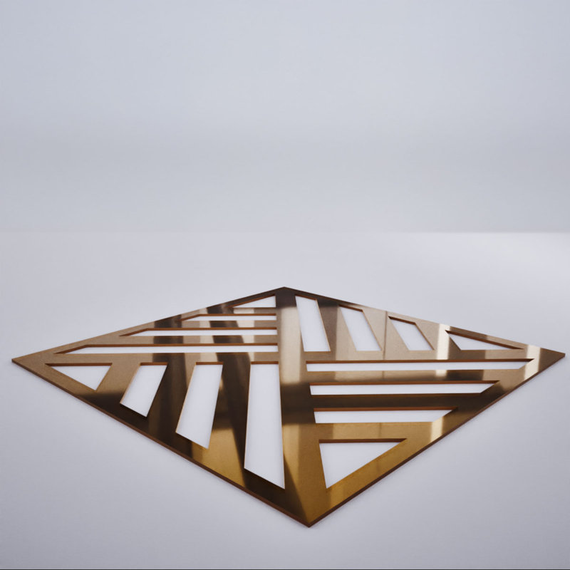 Panneaux muraux décoratifs en acrylique Allen, moyen, l 15 3/8 po x H 15 3/8 po x T 1/8 po, miroir bronze, Miroir de bronze