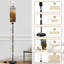 Lampe sur pied moderne avec télécommande à DEL à intensité variable, abat-jour réglable, champ de fleurs sauvages pour le salon, la chambre et le bureau