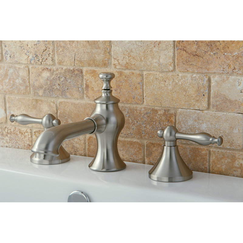 Robinet de salle de bain espacé Kingston, Nickel brossé