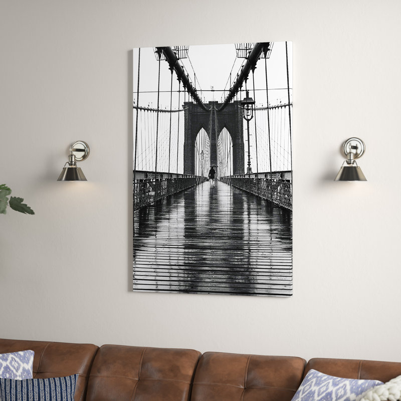 Pont de Brooklyn par Christopher Bliss - estampe numérique sur toile tendue avec châssis, H 18 po x l 12 po x 1,5 po, Toile