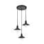 Luminaire suspendu conique 3 lumières grappe Dellwood-457080125