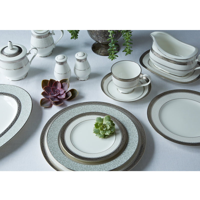 Noritake Odessa 5-Piece Place Setting, Service for 1, Platinum