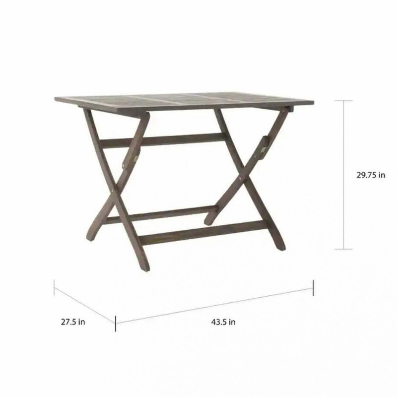 Table pliante 43,5 po, Grey