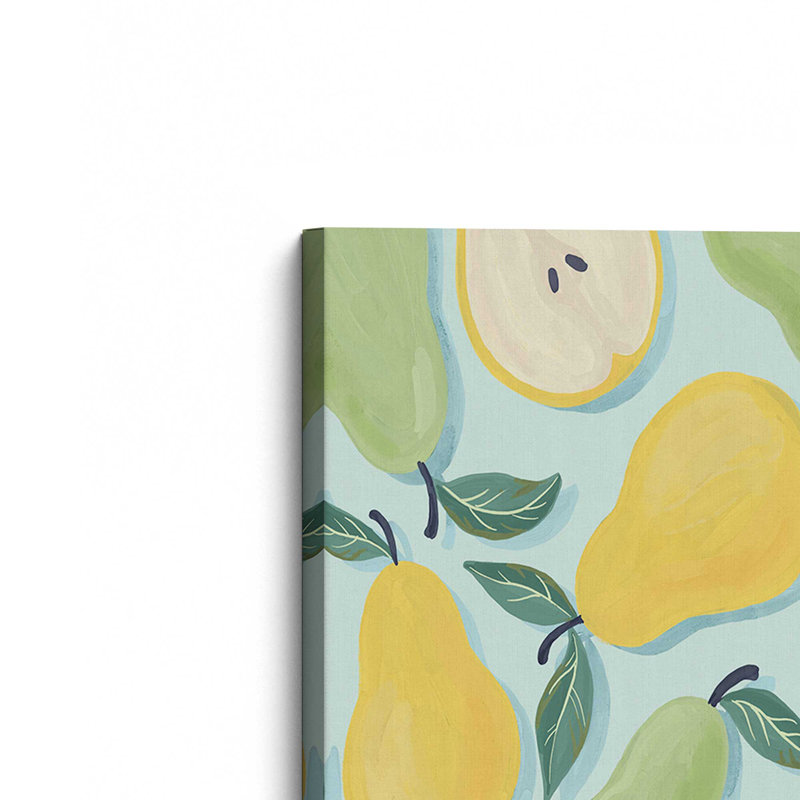 «Fruit Salad Collection Pears» par Garima Dhawan, reproduction d'art sur toile, H 24 po x l 18 po