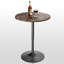 Table bistro Valencia Holton à hauteur ajustable avec base en métal robuste et plateau en panneau de fibres à densité moyenne Valencia-865107220-865107203-865107221