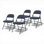 Chaise pliante en tissu Bernadine Basics, paquet de 4