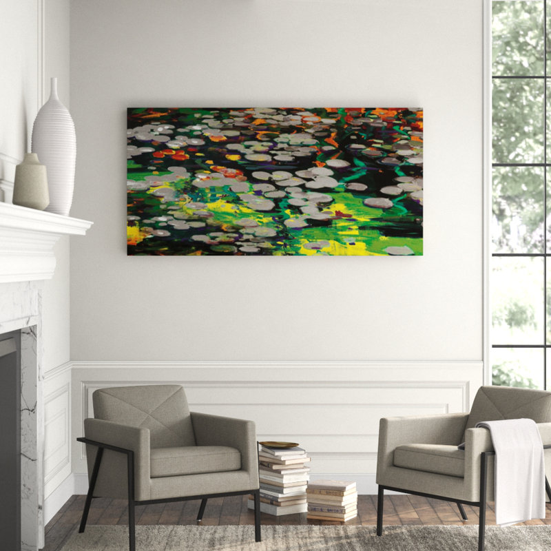 Pond Print by Mercedes Marin, Glass Coat, 36" H x 72" W x 1.5" D