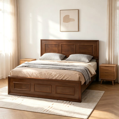 Bed with Adjustable Height Headboard