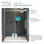 Porte de douche coulissante sans cadre Madeline, verre transparent de 5/16 po, l 56-60 po x H 60 po, installation réversible-69322878