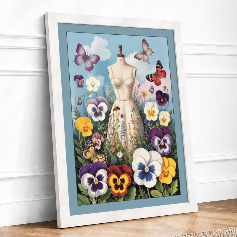Dress Form In Bloom Eclectic - Print, A4 - 29.7 x 21.0 cm, White