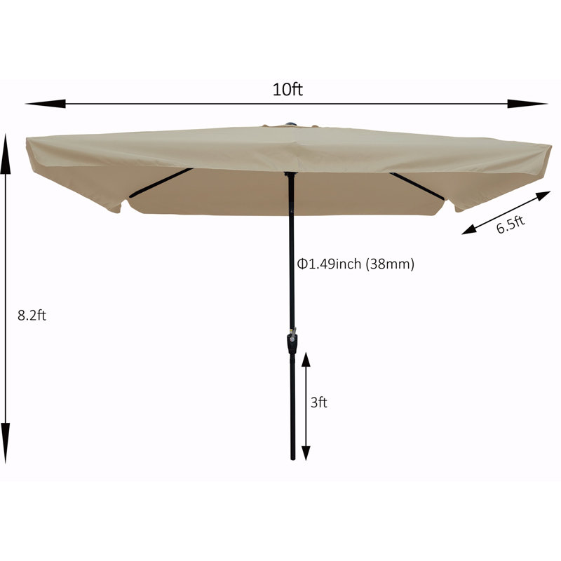 Contrepoids de parasol de balcon 120 po Sibeal inclus, Brun clair