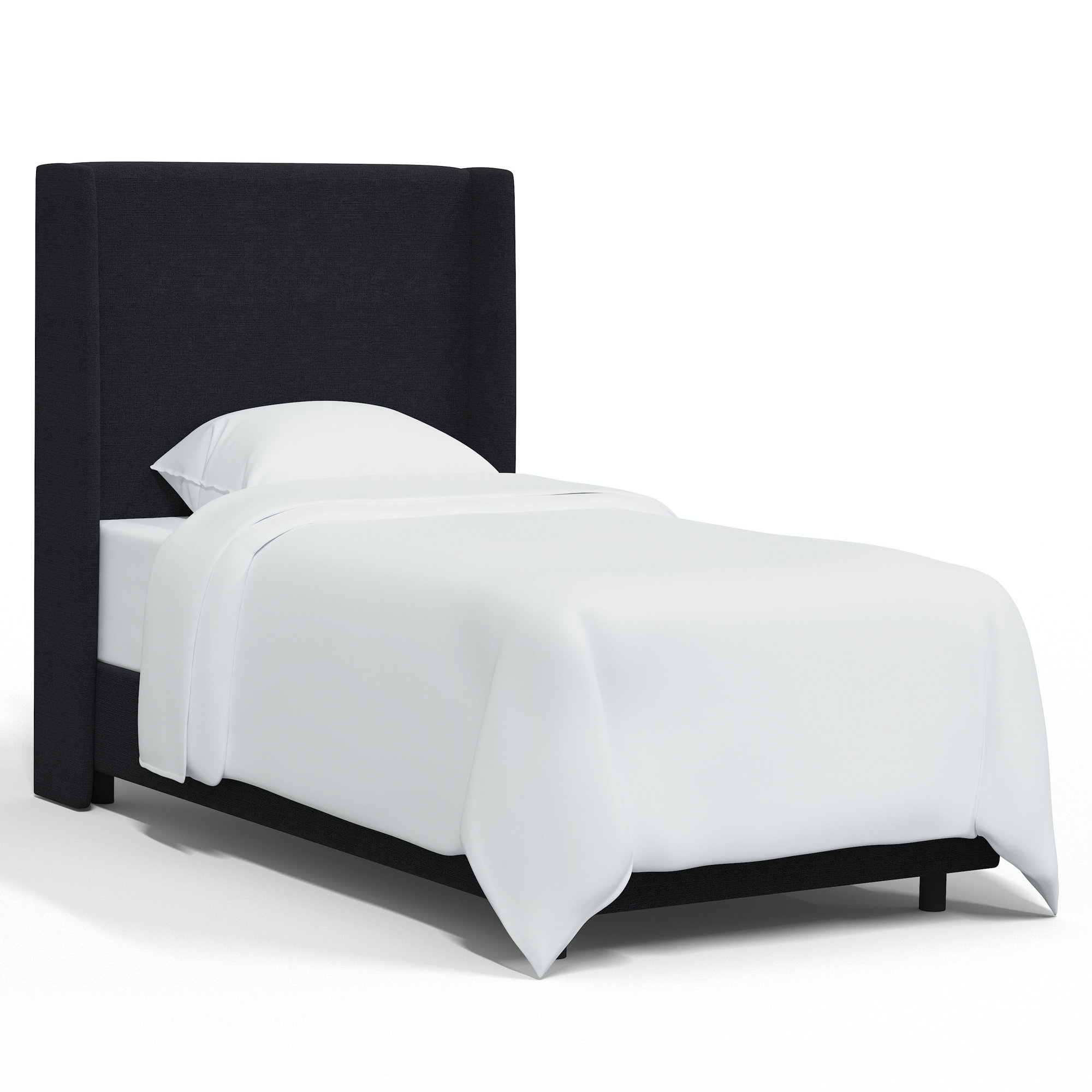Tilly Upholstered Bed, Twin, Classic Black Linen
