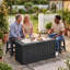Boîte de rangement extérieure 90 gallons avec siège, boîte de rangement en résine imperméable et verrouillable-135894148