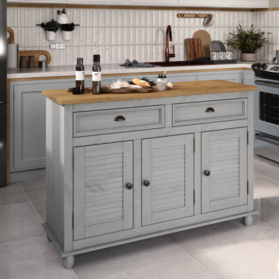 Buffet / Îlot de cuisine facile à assembler - gris Corona | Dash de mobilier
