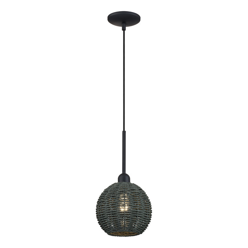 Mini-luminaire suspendu noir 1 lumière Albrechtice
