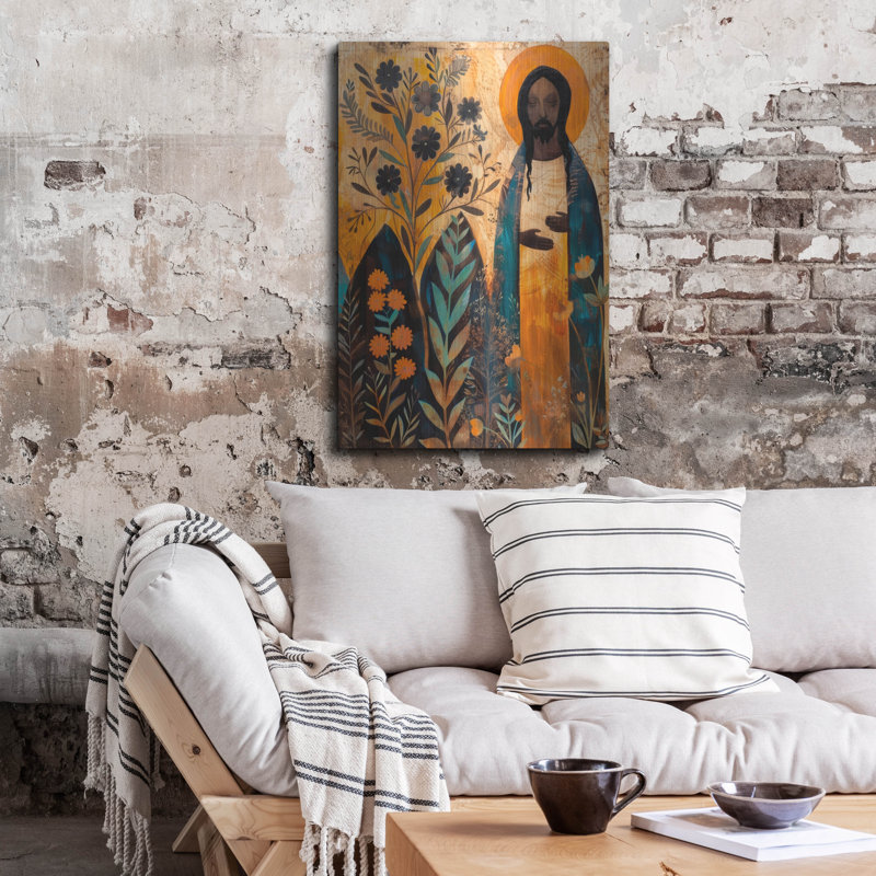  «Divine Light of Jesus Christ» par Doron David, art mural en métal, 24 po x 36 po, H 36 po x l 24 po