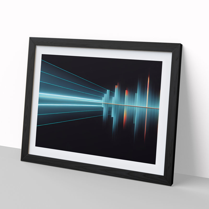 Equalizer Audio Vol.2 Abstract - Framed Print, Black, 46cm H x 64cm W x 2cm D