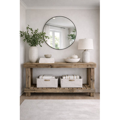 60" Luxe Reclaimed Wood Console Table Natural