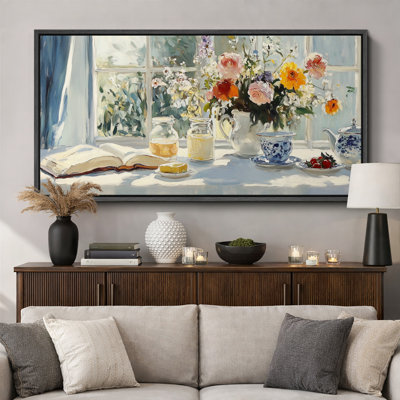 «Relaxing Teatime», art mural de nature morte, impression numérique sur toile giclée sur toile