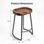 Ensemble de table de bar 71 po avec 6 tabourets - plateau de table en placage de bois et base en métal