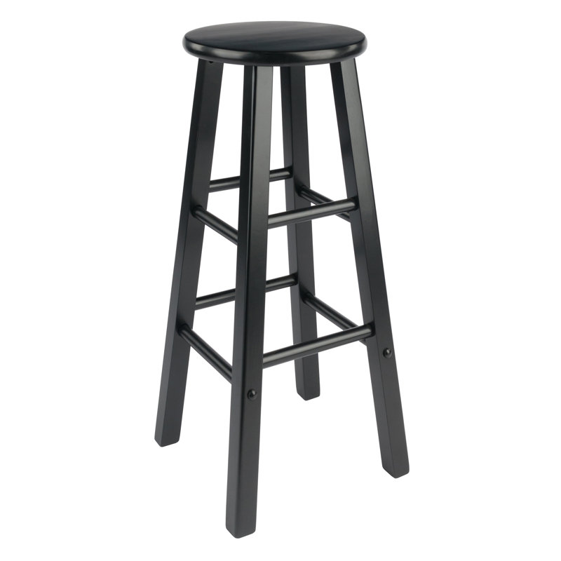 Tabouret de bar Azaya, Tabouret de bar (hauteur de siège de 29,1 po), Noir, 2