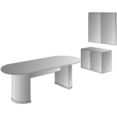 Jusino Latitude Run® No Enclosed Cabinet Wood Whiteboard