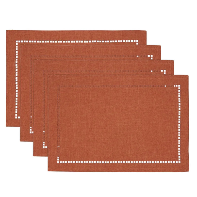 Leiker Polyester Rectangle Placemat, Rust