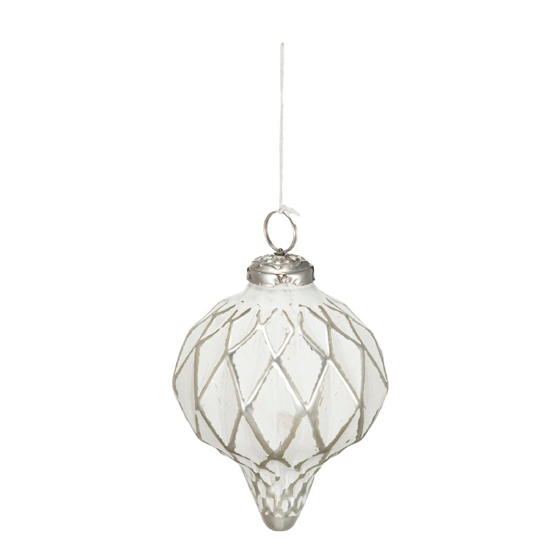 Ornement brillant à oignon Mercury Diamond Design, H 3 po x l 2,8 po x P 2,8 po