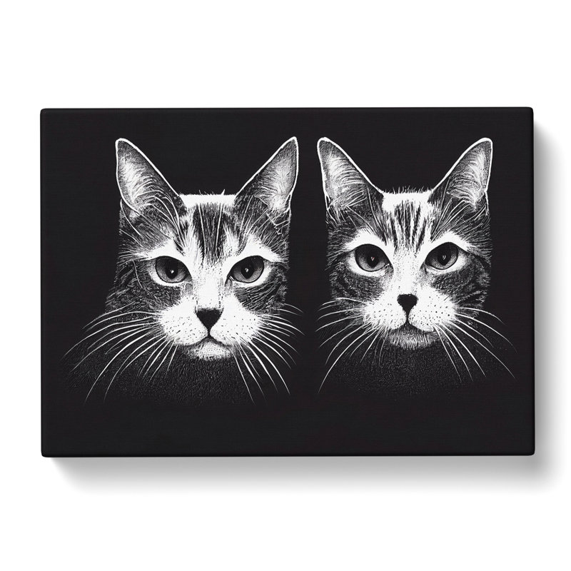 Two Cats Vol.1 - Wrapped Canvas, 35cm H x 50cm W x 3cm D