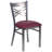 Clear Coated "X" Back Metal Restaurant Chair-159144251-158781930