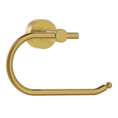 Franklin Brass VOI50-BB Voisin Open Square Toilet Paper Holder Bath Hardware Accessory in Satin Gold