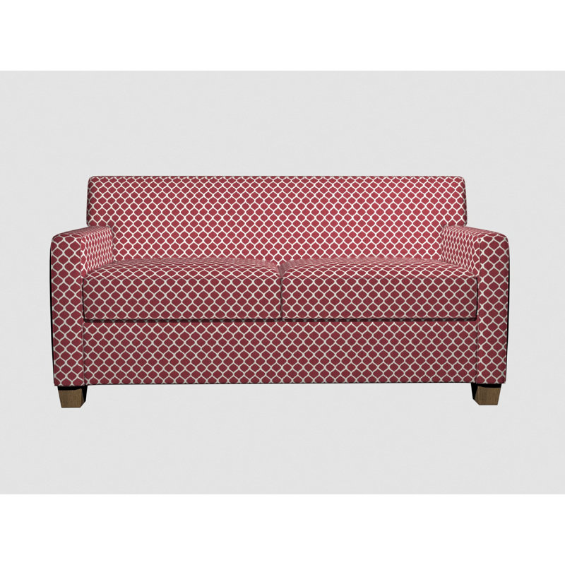 Tissu de lin géométrique, Rouge 2