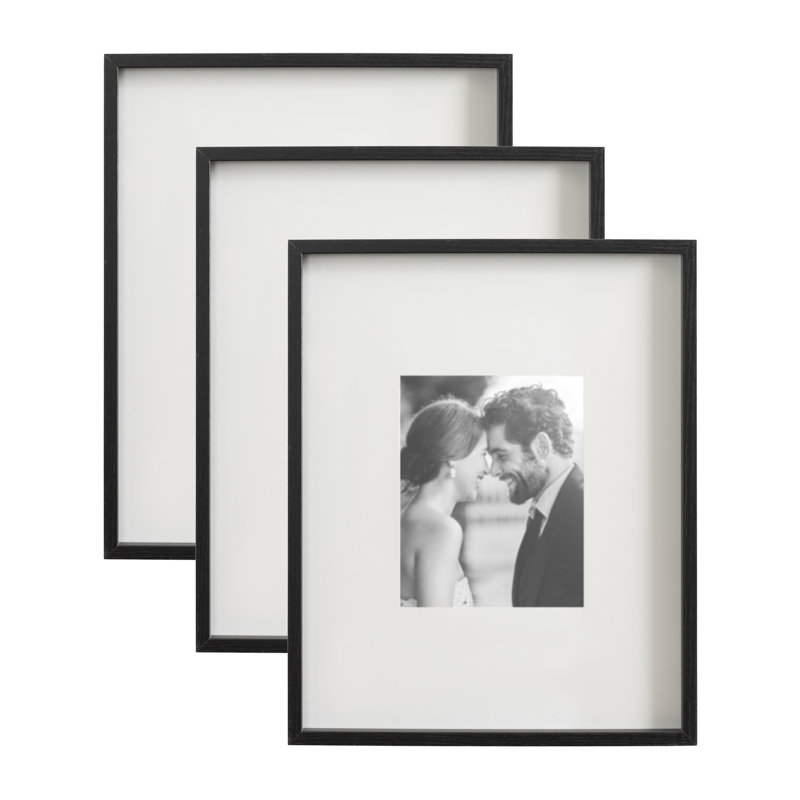 Develin Matte Plastic Single Picture Frame Set, 8" x 10", Black