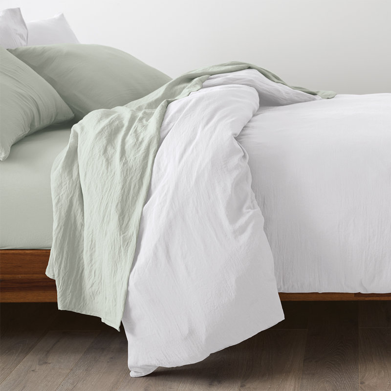 Home Box Stitch Comforter, Sage, King Comforter + 6 Additional Pieces