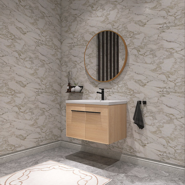 29.56'' Single Bathroom Vanity with Resin Top