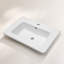Plateau de meuble-lavabo simple blanc 28 po x 19 po avec 1 trou de robinet et trop-plein (lavabo seulement)