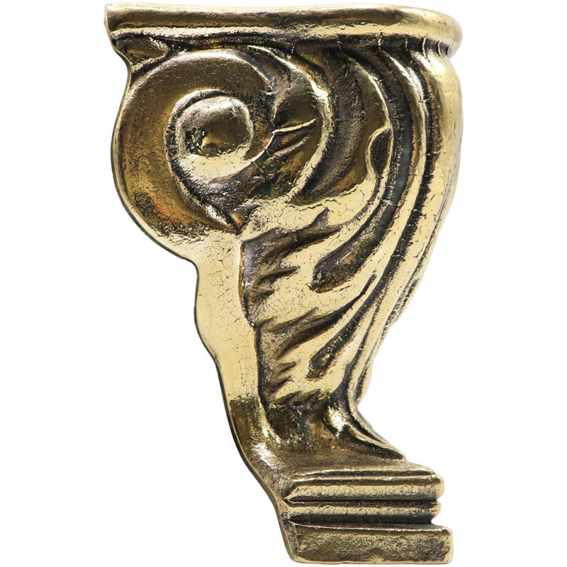Range Burnt Scroll Foot, Brass