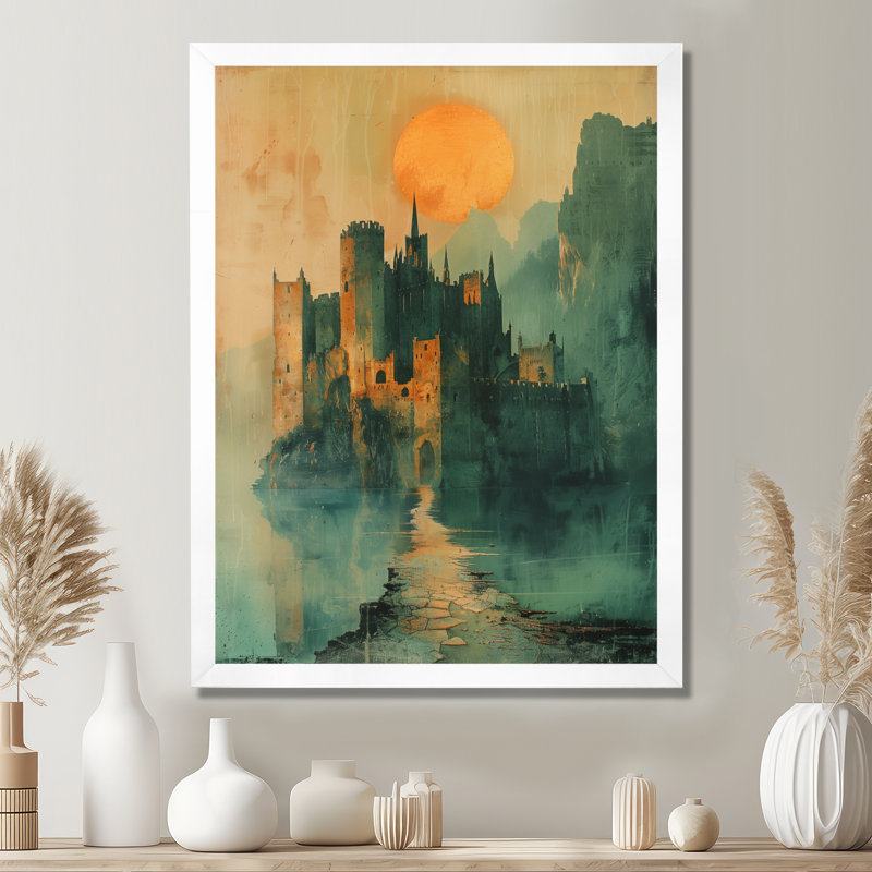 Décoration murale Tanesha - Châteaux, H 32 po x l 24 po x P 1 po, Toile encadrée blanche avec une seule photo