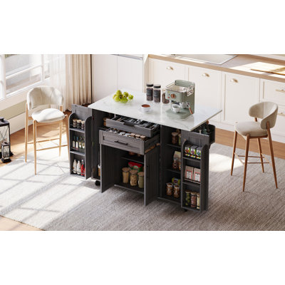 136 cm W Kitchen Island with Top